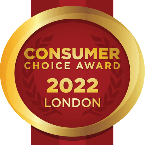 2022 London Consumer Choice Award emblem recognizing exceptional service.