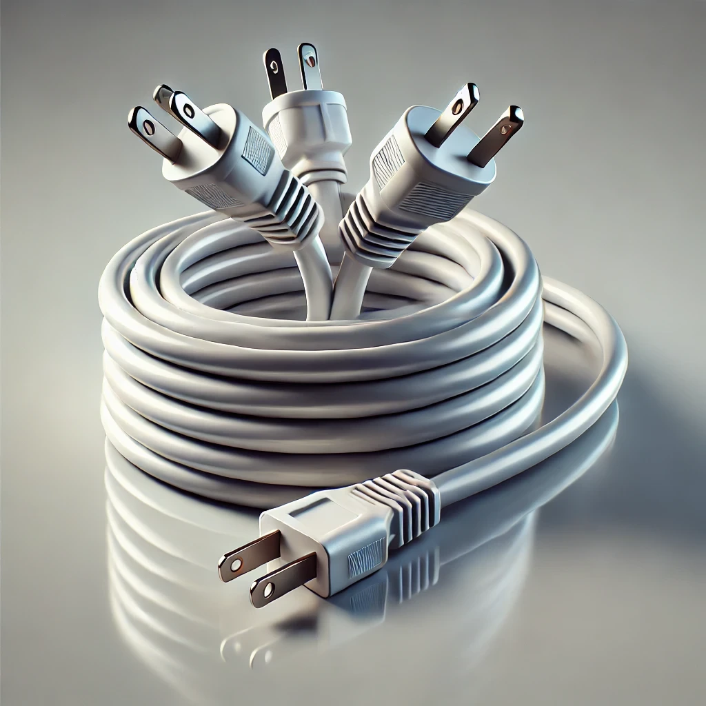 A coil of copper wire with multiple metal connectors attached accepted for Electronics recycling as is.