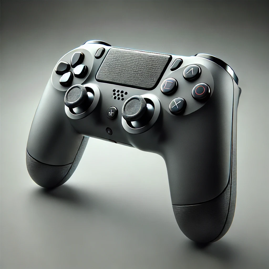 A wireless game controller with dual joysticks and multiple buttons