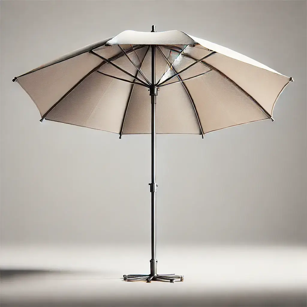 Metal patio umbrella available for scrap metals recycling